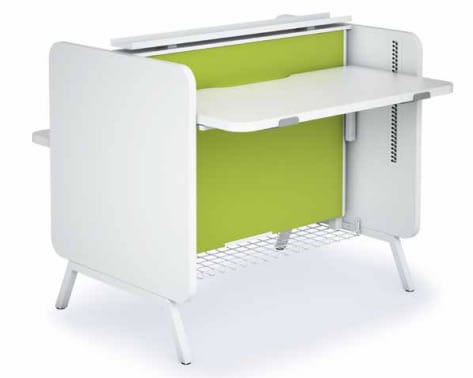 Finger-light height adjustment Sit/Stand desks from Source One Consulting